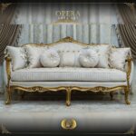 Handmade Gold Beige Opera Sofa 13