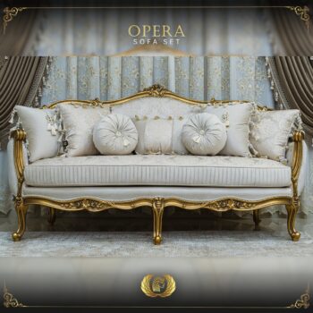 Handmade Gold Beige Opera Sofa