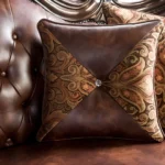 Palencia Traditional Dark Cherry and Brown Sofa FM65005BR-SF by Furniture of America - Image 6