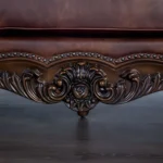 Palencia Traditional Dark Cherry and Brown Sofa FM65005BR-SF by Furniture of America - Image 4