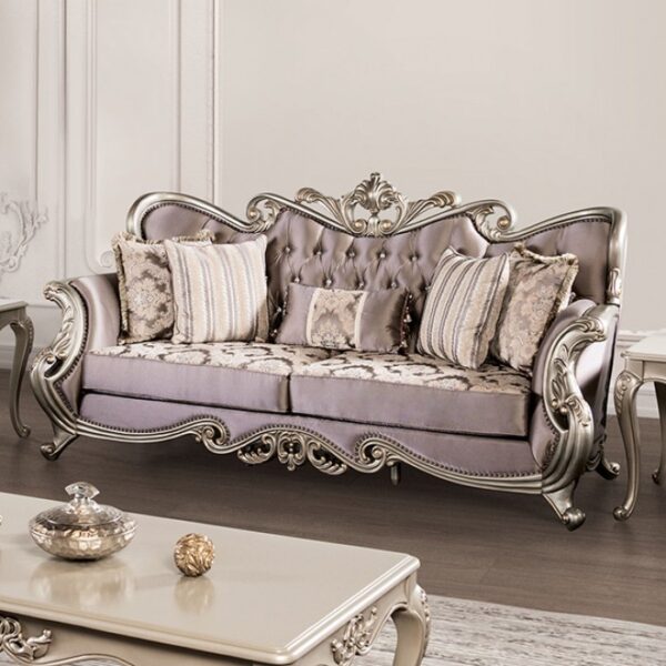 Albacete Purple Velvet Sofa FM65006PR-SF by Furniture of America 9