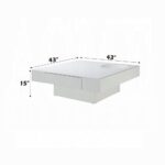 Khaim White High Gloss Square Coffee Table LV03070 By ACME Luxury Coffee Tables Mobilia Cleopatra 8 Khaim White High Gloss Square Coffee Table LV03070 By ACME 8