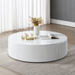 Dyllan White High Gloss Round Coffee Table LV03135 By ACME 9