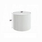 Dyllan White High Gloss Round End Table LV03136 By ACME 10