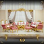 Handmade Gold Peach Gala Sofa 21