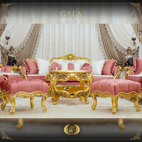 Handmade Gold Peach Gala Coffee Table 16