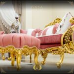 Handmade Gold Peach Gala Foot Stand 15