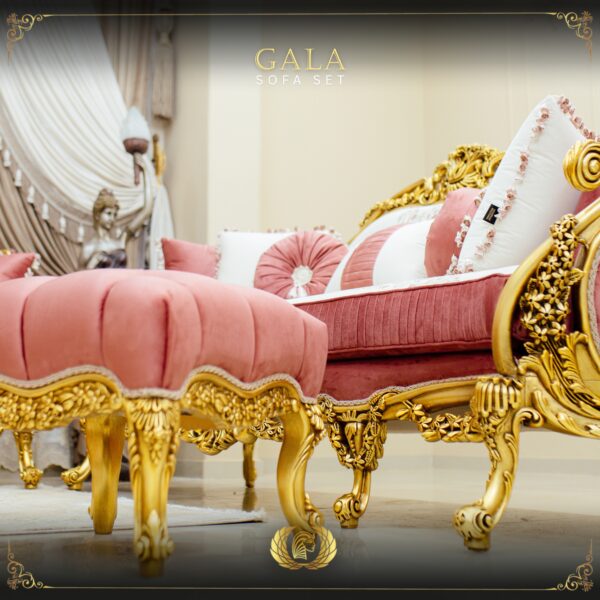 Handmade Gold Peach Gala Foot Stand 10