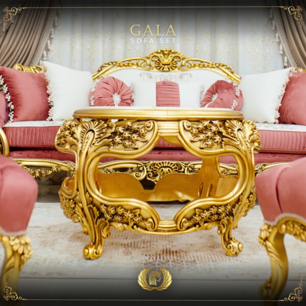 Handmade Gold Peach Gala Coffee Table 10