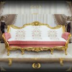 Handmade Gold Peach Gala Sofa 18