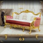 Handmade Gold Peach Gala Sofa 19