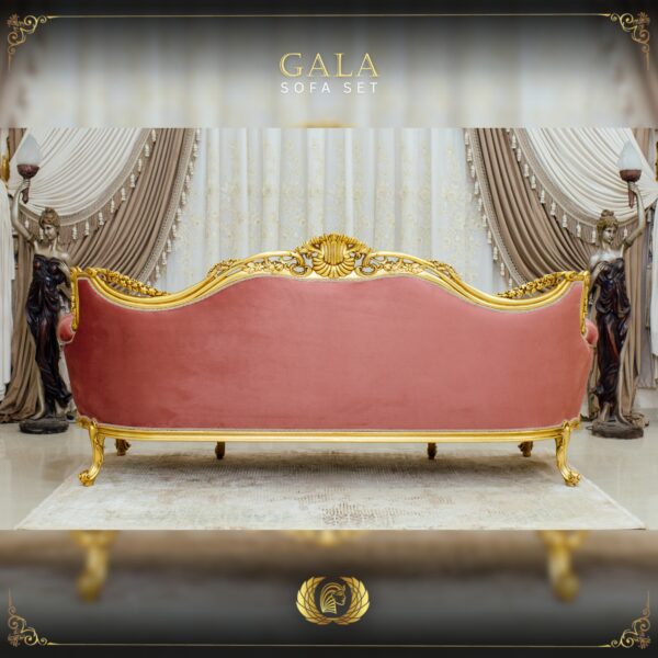 Handmade Gold Peach Gala Sofa 13