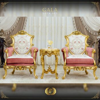 Handmade Gold Peach Gala End Table