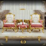 Handmade Gold Peach Gala Foot Stand 13
