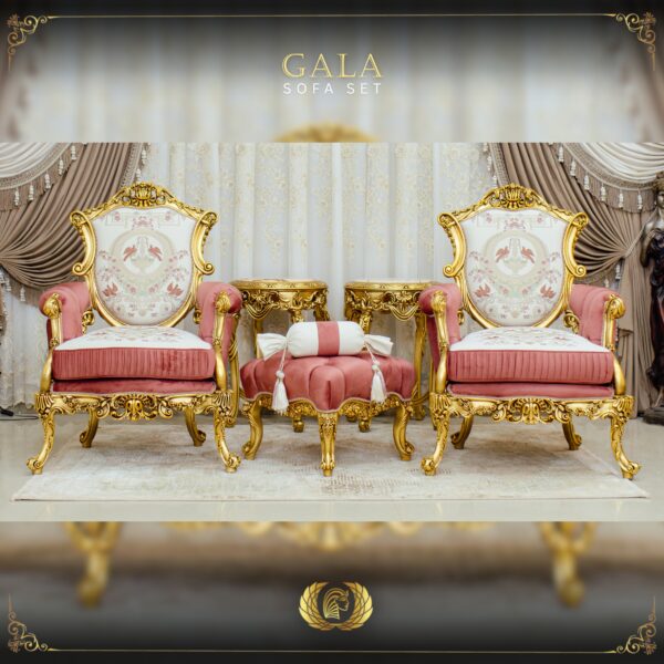 Handmade Gold Peach Gala Foot Stand 8