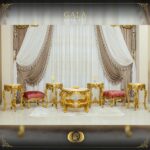 Handmade Gold Peach Gala End Table 18