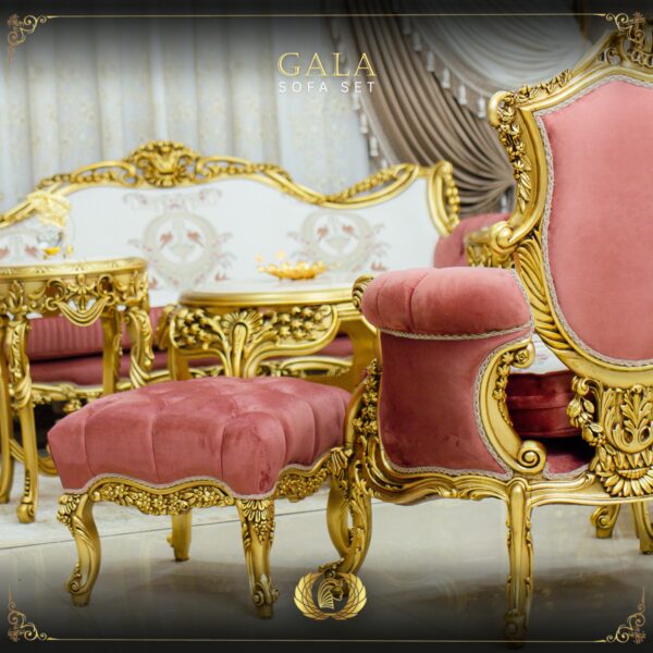 Handmade Gold Peach Gala End Table 11