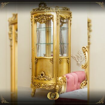 Handmade Gold Peach Vitrine
