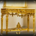 Handmade Gold Peach Gala Console table with Mirror 18