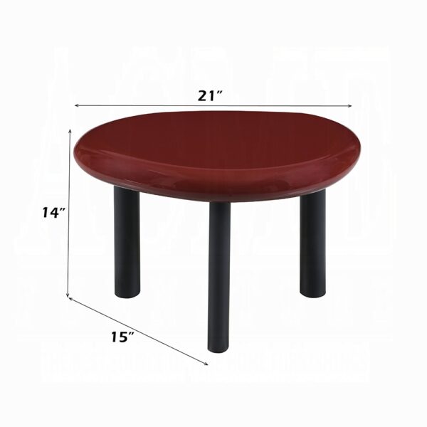 Eddie Red High Gloss End Table LV03956 By ACME 7