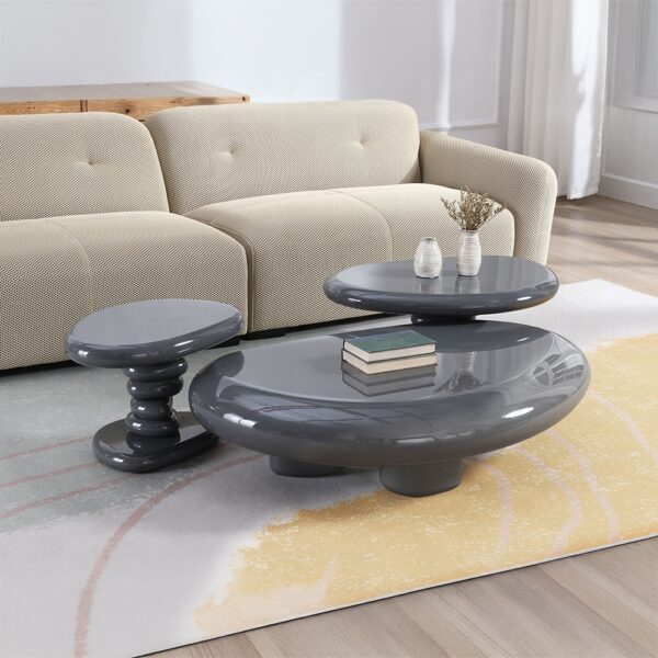 Charlene Gray High Gloss End Table LV03916 By ACME 8