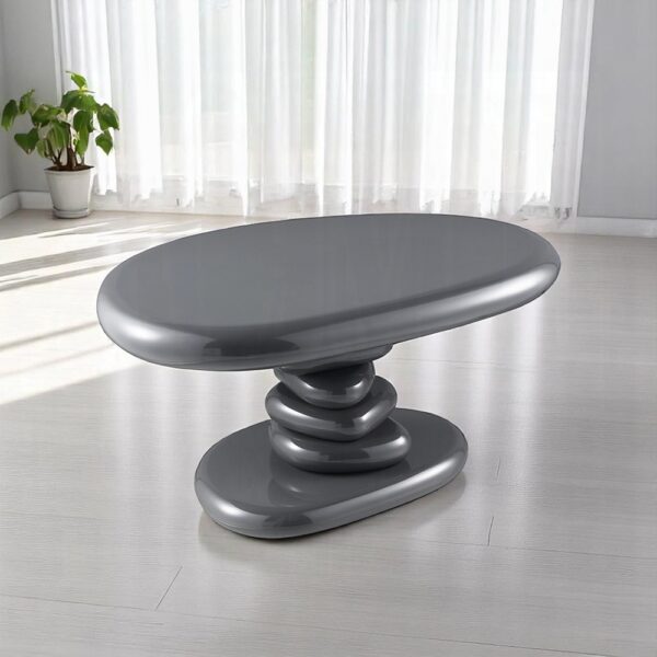 Charlene Gray High Gloss End Table LV03917 By ACME 6