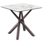 Carvell Square Sintered Stone End Table Mirage White by Coaster Furniture 14