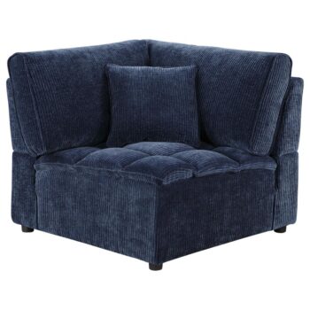 Atlantic Blue Corduroy Corner Chair by Coaster Furniture