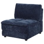 Atlantic Blue Corduroy Armless Chair by Coaster Furniture Luxury Living Room Furniture Mobilia Cleopatra 15 Atlantic Blue Corduroy Armless Chair by Coaster Furniture 15