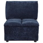 Atlantic Blue Corduroy Armless Chair by Coaster Furniture Luxury Living Room Furniture Mobilia Cleopatra 16 Atlantic Blue Corduroy Armless Chair by Coaster Furniture 16