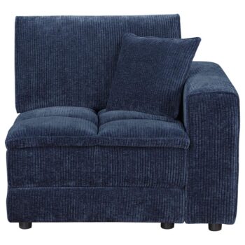 Atlantic Corduroy RAF Arm Chair Blue by Coaster Furniture