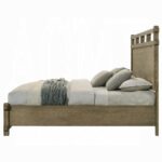 Colton Antique White Oak Finish Panel Bed By ACME 15