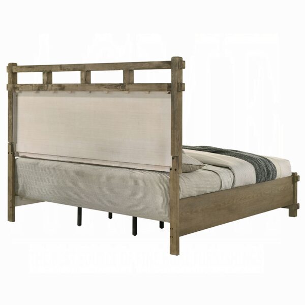 Colton Antique White Oak Finish Panel Bed By ACME 11