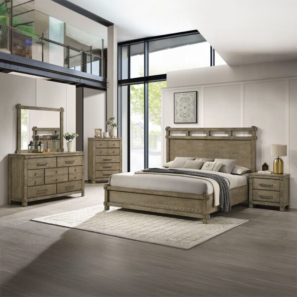 Colton Antique White Oak Finish Mirror BD05294 By ACME 10