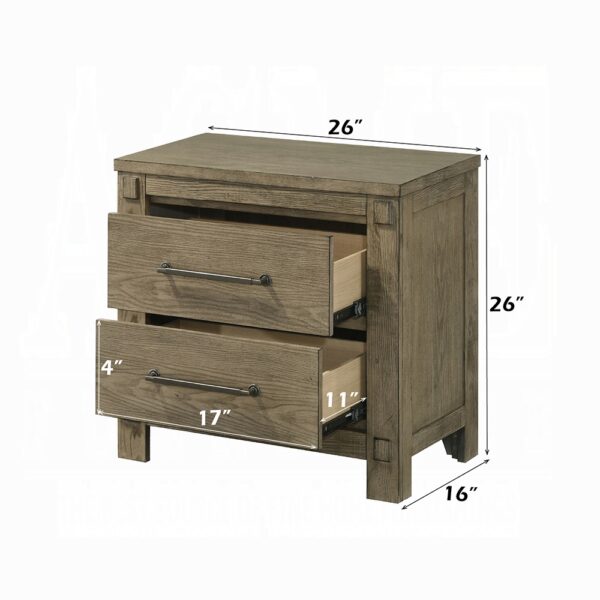 Colton Antique White Oak Finish Nightstand BD05293 By ACME 13