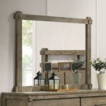 Colton Antique White Oak Finish Mirror BD05294 By ACME 11