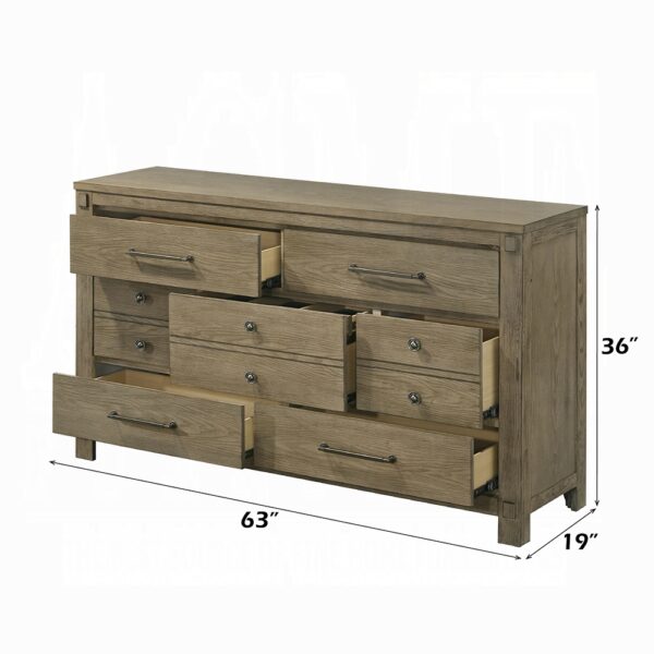 Colton Antique White Oak Finish Dresser BD05295 By ACME 12