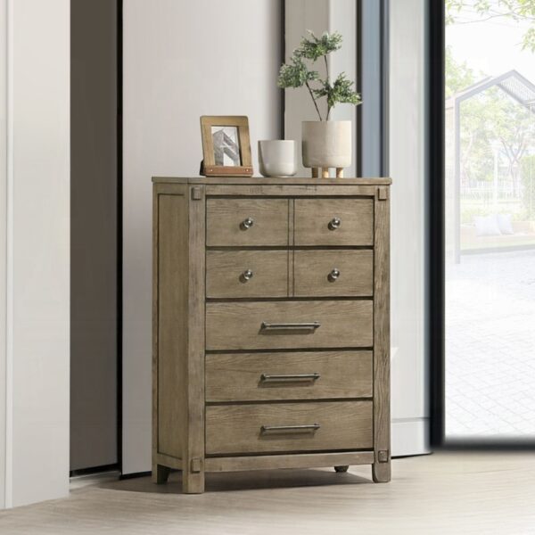 Colton Antique White Oak Finish Chest BD05296 By ACME 6