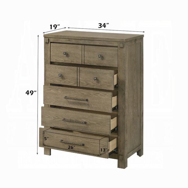 Colton Antique White Oak Finish Chest BD05296 By ACME 7