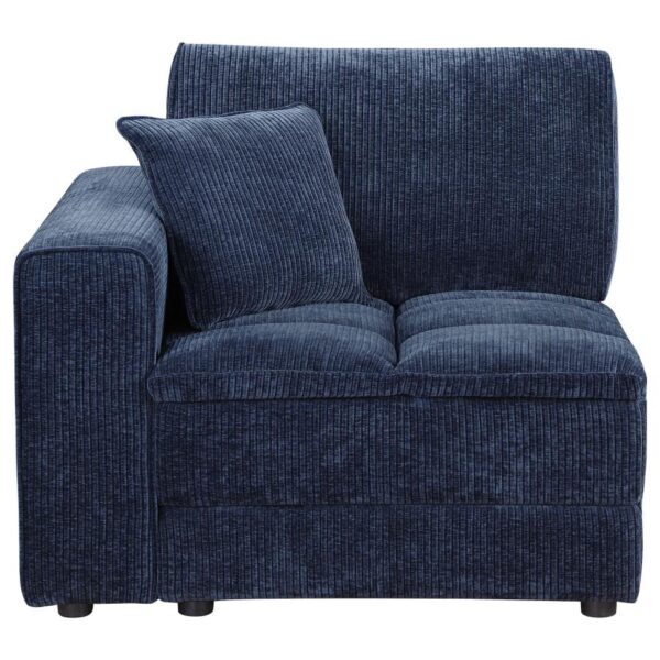 Atlantic Blue Corduroy LAF Arm Chair by coaster Furniture 9