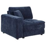 Atlantic Blue Corduroy LAF Arm Chair by coaster Furniture Luxury Living Room Furniture Mobilia Cleopatra 11 Atlantic Blue Corduroy LAF Arm Chair by coaster Furniture 11