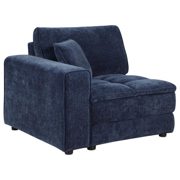 Atlantic Blue Corduroy LAF Arm Chair by coaster Furniture 7