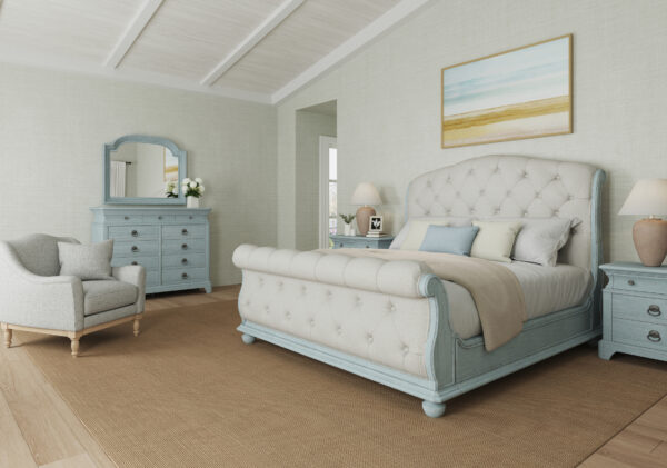 Summer Creek Shutter Blue Chest with 8 Drawers By Art Furniture 10