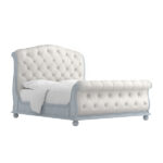 Summer Creek Queen Shoals Tufted Sleigh Bed – Shutter Blue By Art Furniture 11