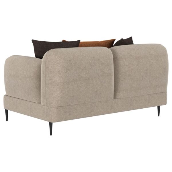 Jade Chenille Upholstered Sculpted Track Arm Loveseat Latte by Coaster Furniture 10