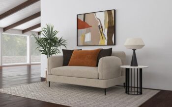 Jade Chenille Upholstered Sculpted Track Arm Loveseat Latte by Coaster Furniture