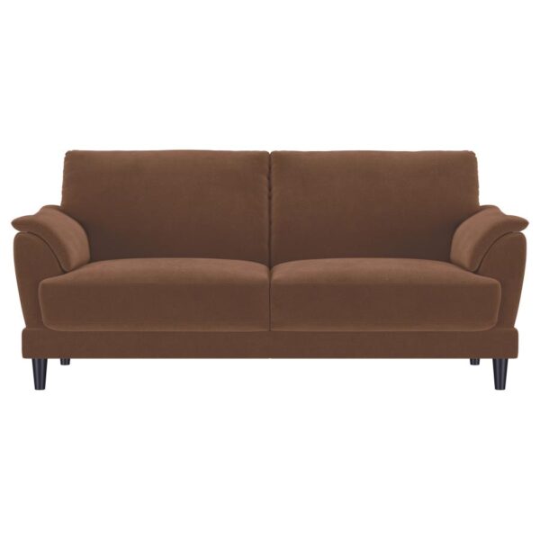 Selma Rust Woven Fabric Sofa by Coaster Furniture 10