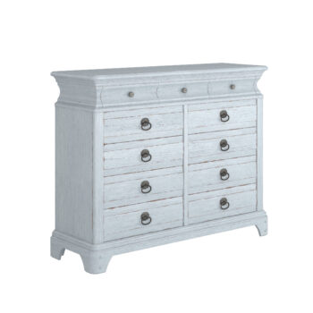 Summer Creek Light Keeper’s 11-Drawer Dresser – Shutter Blue By Art Furniture