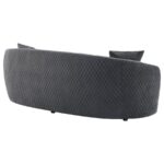 Brookside Velvet Upholstered Curved Sofa Dark Grey by Coaster Furniture 16