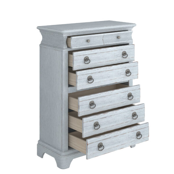 Summer Creek Shutter Blue Chest with 8 Drawers By Art Furniture 8